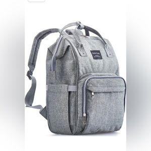 KiddyCare Diaper Bag Backpack – Multi-Function Baby Bag, gray